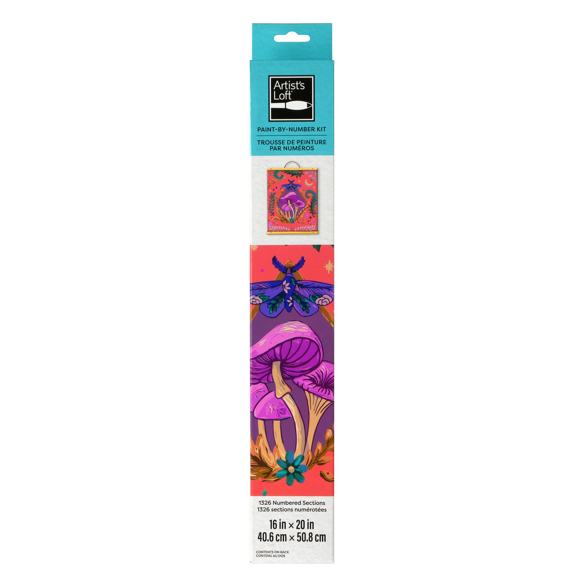 16" x 20" Pink Jungle Mushroom Paint-by-Number Kit by Artist's Loft®